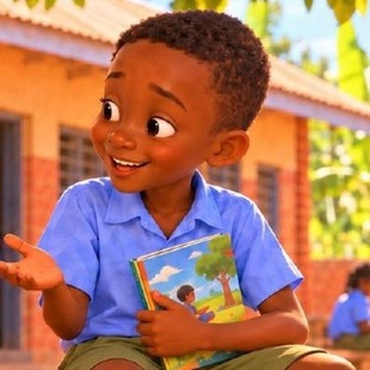 Portrait of Kafeero, Kirabo’s friend and adventure companion.