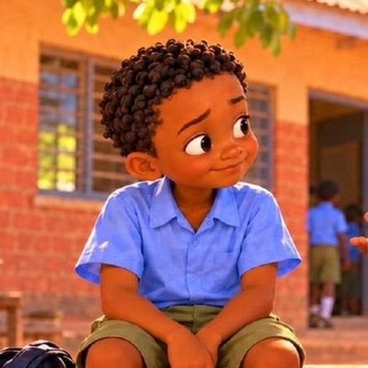 Portrait of Kirabo, the story’s young narrator.